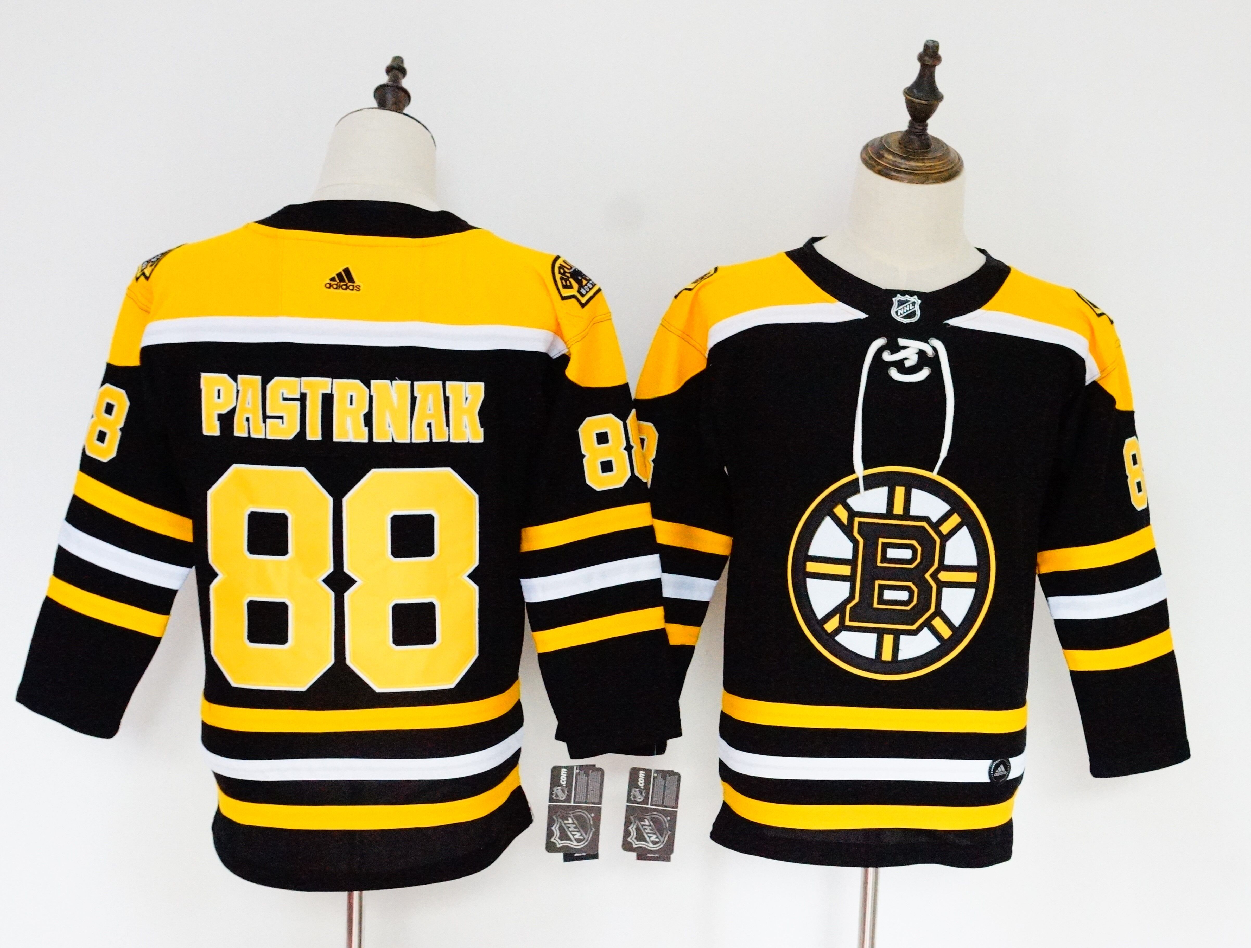 Women Boston Bruins 88 Pastrnak Black Hockey Stitched Adidas NHL Jerseys